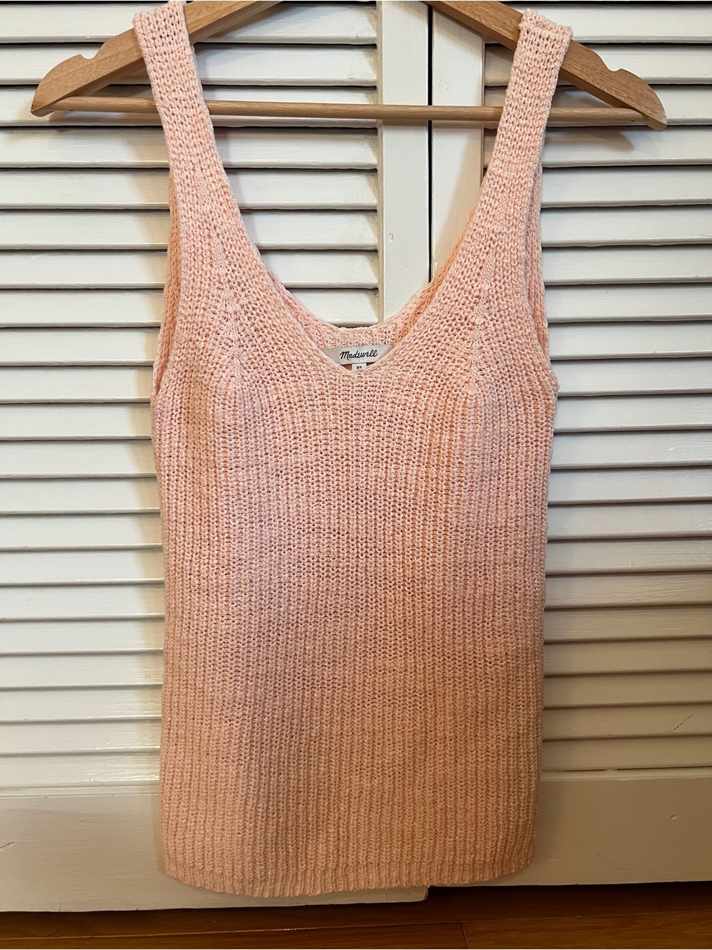 Madewell Peach Cotton Knit Summer Sweater Tank Size XS